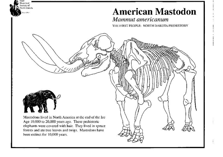 Målarbild mastodont