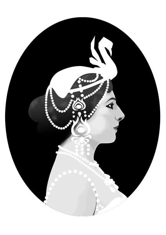 Målarbild Mata Hari