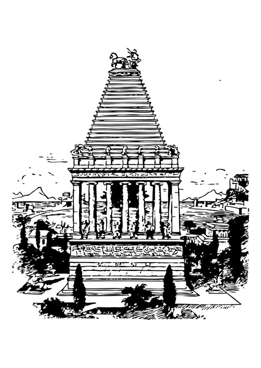 Målarbild mausoleum