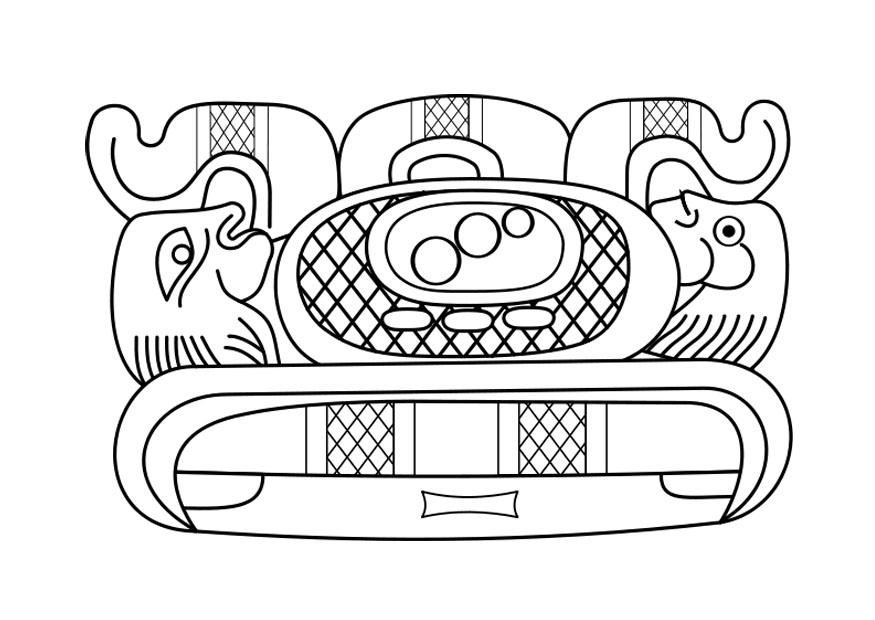 Målarbild Maya konst