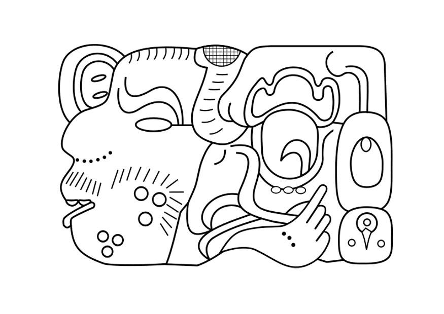 Målarbild Maya konst