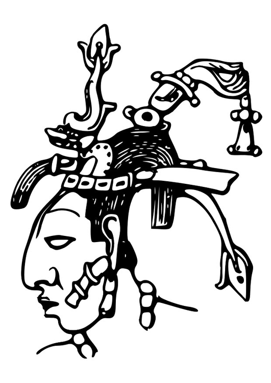 Målarbild Mayan - Pacal