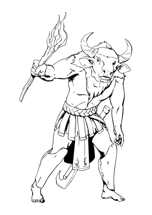 Målarbild Minotaur