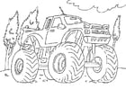 Målarbild monster truck