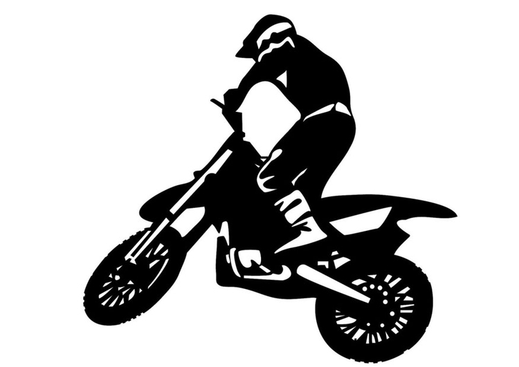 Målarbild motocross