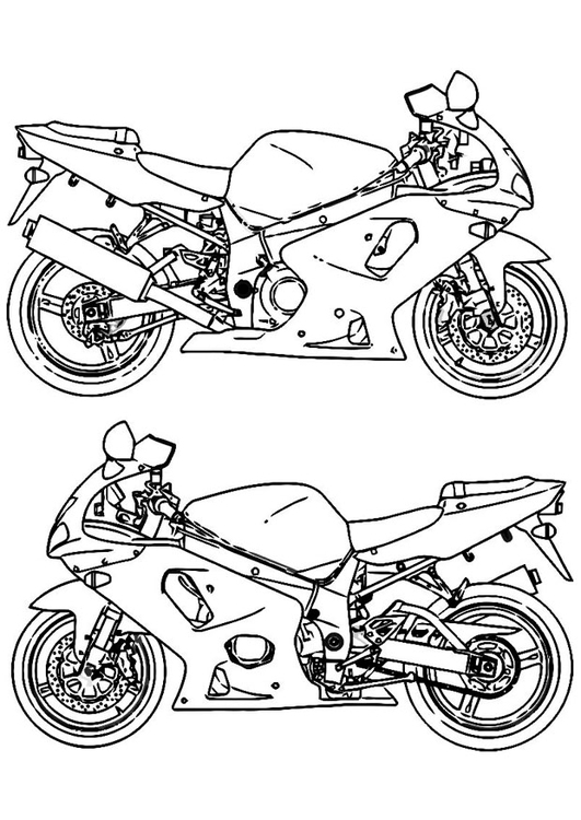Målarbild motorcykel