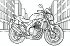malarbild motorcykel