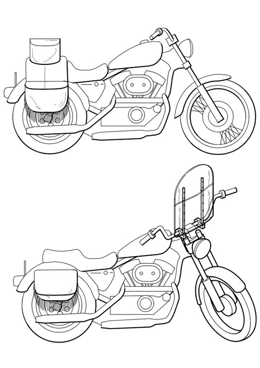 Målarbild motorcyklar