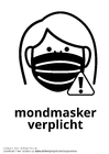 Målarbild munmask obligatorisk