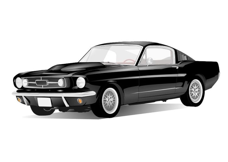 Målarbild Mustang