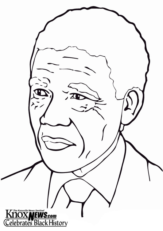 Målarbild Nelson Mandela