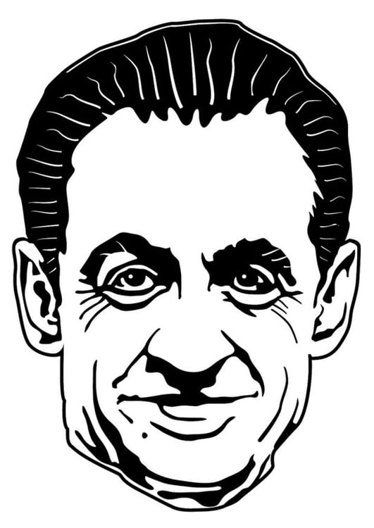 Målarbild Nicolas Sarkozy