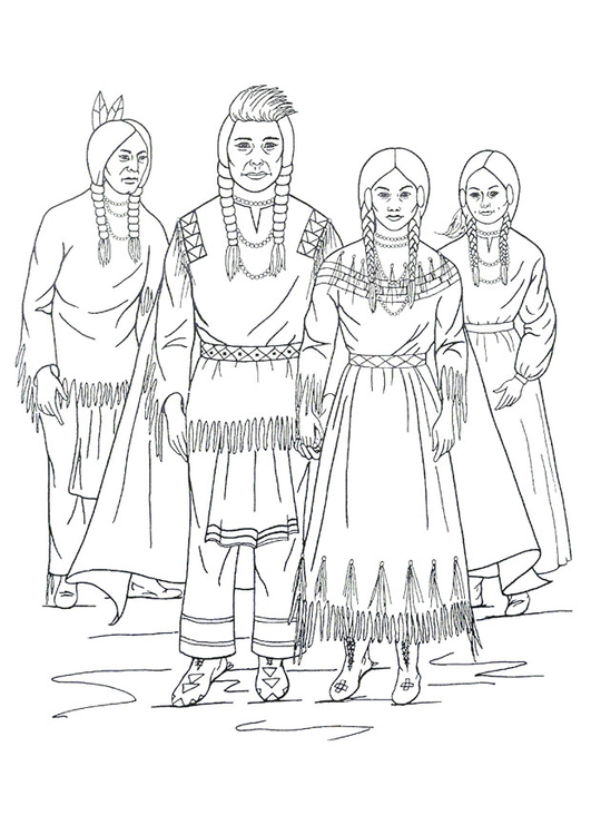 Målarbild Nimiipu-indianer