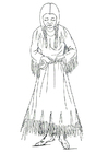 F�rgl�ggningsbilder Nimipu-kvinna