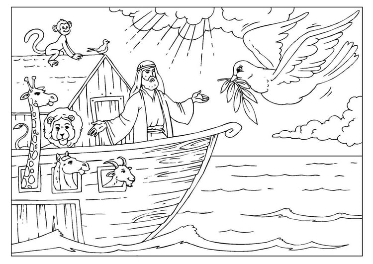 Målarbild Noas ark