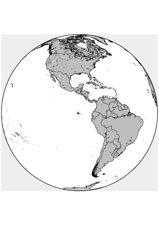 Målarbild Nord och Sydamerika