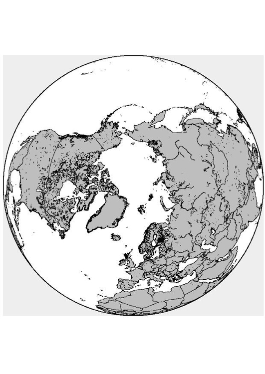 Målarbild Nordpolen