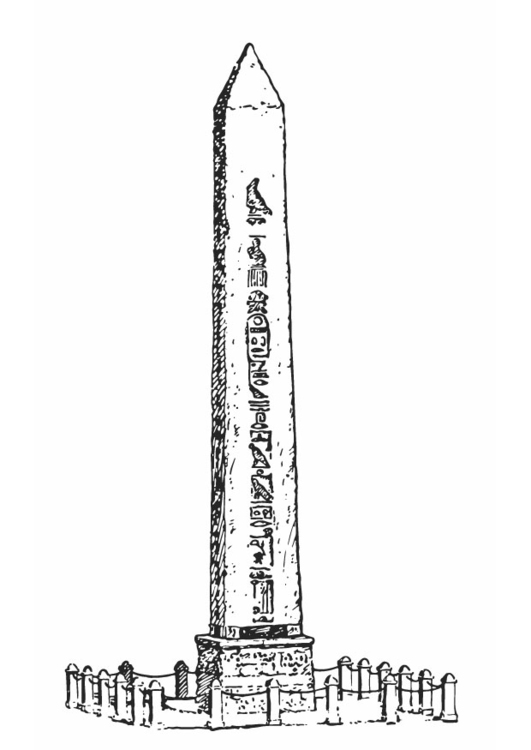 Målarbild obelisk