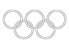 Målarbild olympiska ringarna