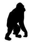 Målarbild orangutang