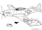 Målarbild p-51 mustang