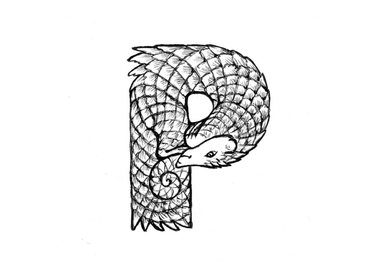 Målarbild p-pangolin