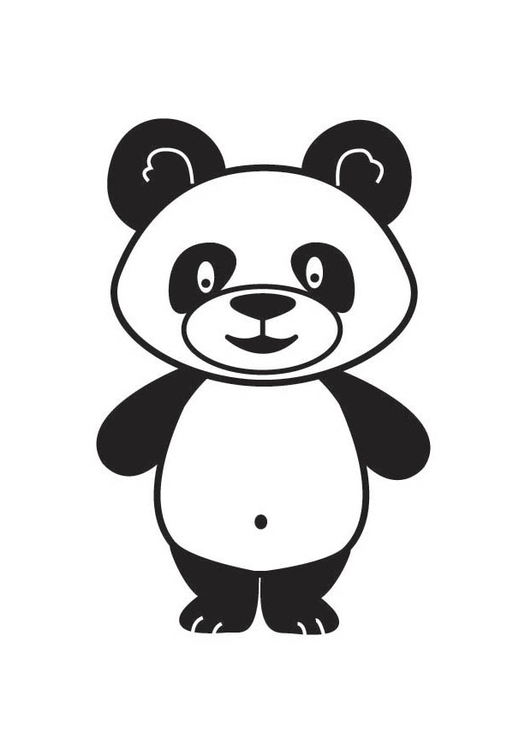 Målarbild panda