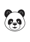 F�rgl�ggningsbilder pandans huvud