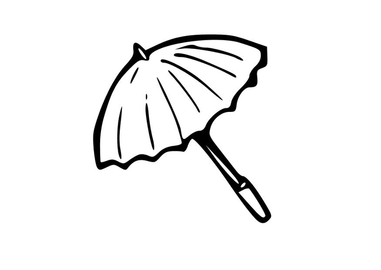 Målarbild paraply