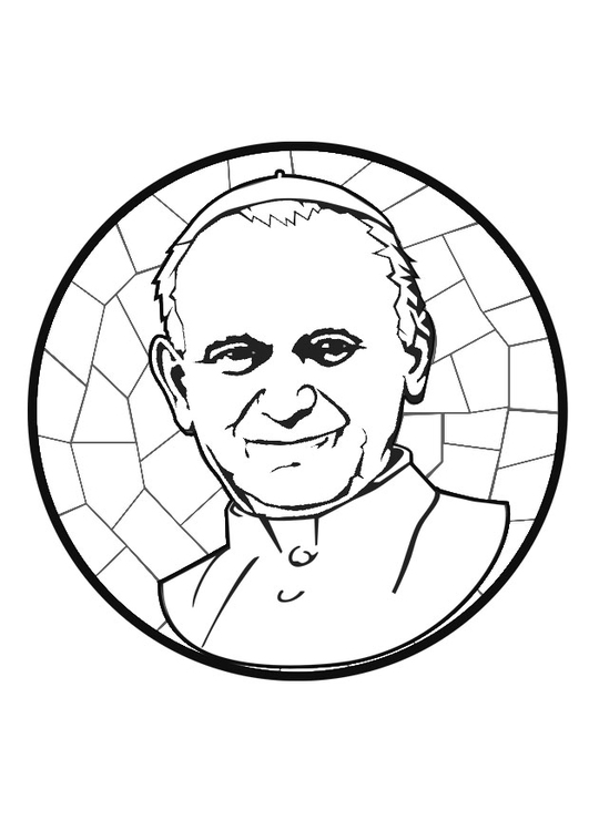 Målarbild pÃ¥ve Johannes Paulus II