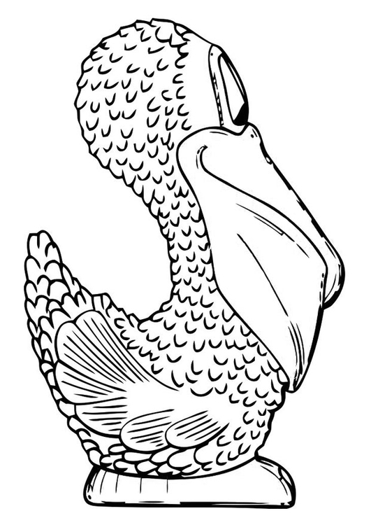 Målarbild pelikan frÃ¥n sidan