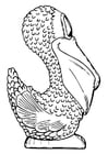 Målarbild pelikan frÃ¥n sidan