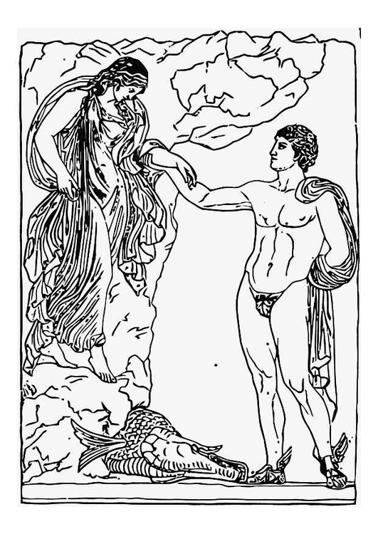Målarbild Perseus och Andromeda