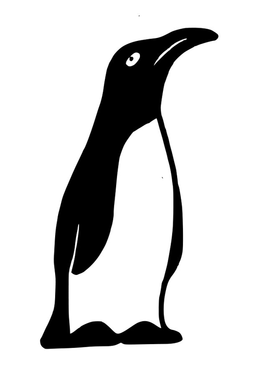 Målarbild pingvin