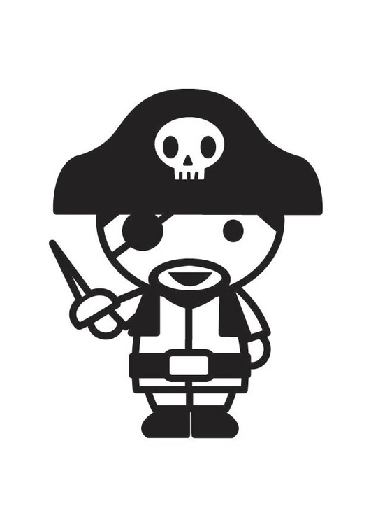 Målarbild pirat