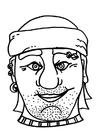 Målarbild piratmask