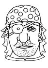 Målarbild piratmask