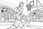 pojke spelar basket