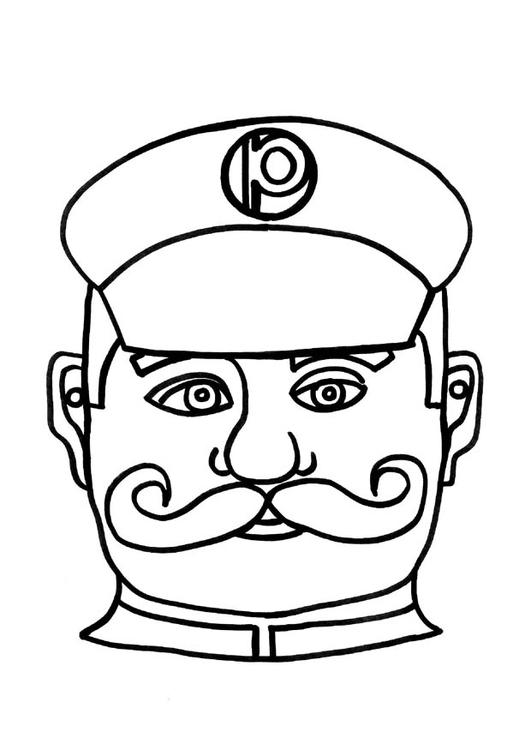 Målarbild polismask