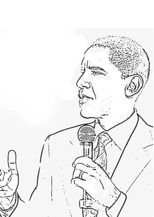 Målarbild President Barack Obama