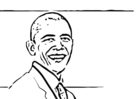 Målarbild President Barack Obama