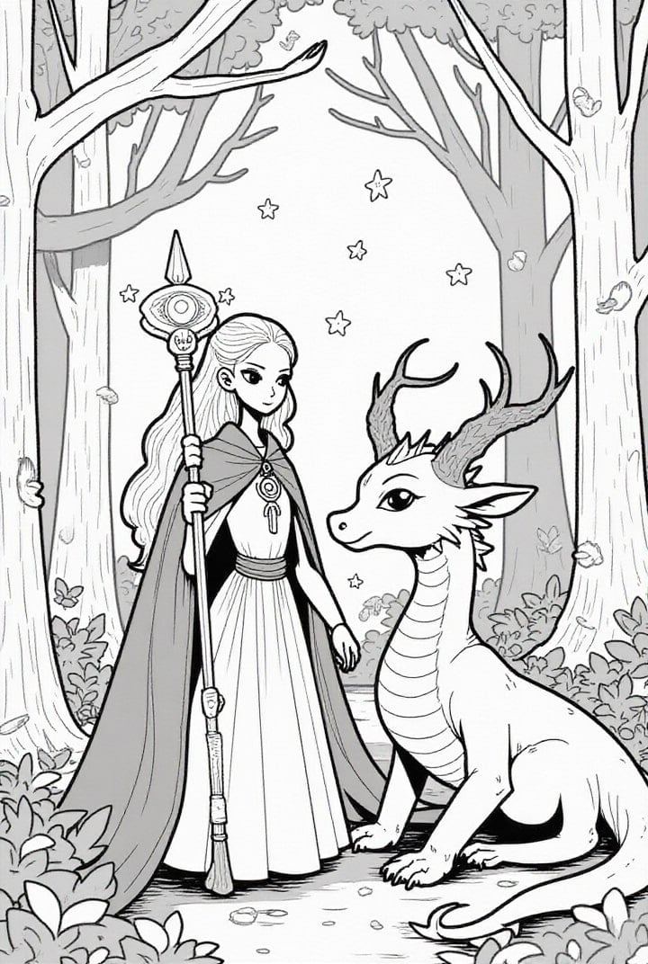prinsessa i skogen med draken