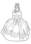 F�rgl�ggningsbilder prinsessa med klänning