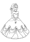 Målarbild prinsessa med mantel