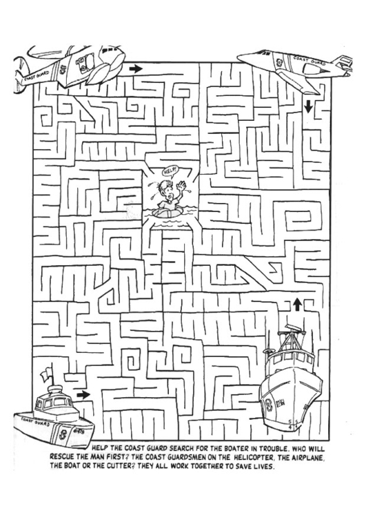 Målarbild rÃ¤ddningsaktion  - labyrint