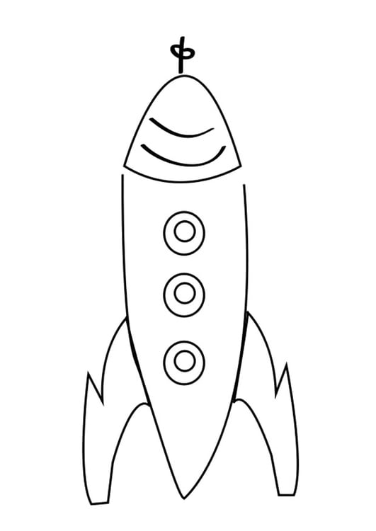 Målarbild raket