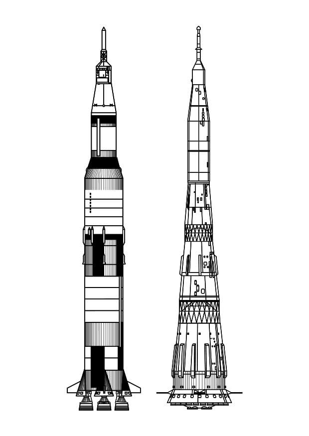 Målarbild raketer