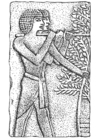 Målarbild relief - Egypten