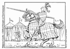 malarbild riddare i tornerspel