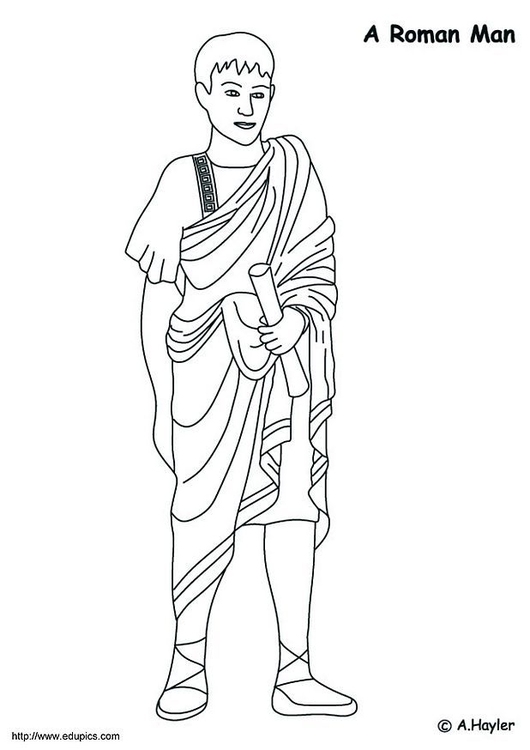 Målarbild romersk man